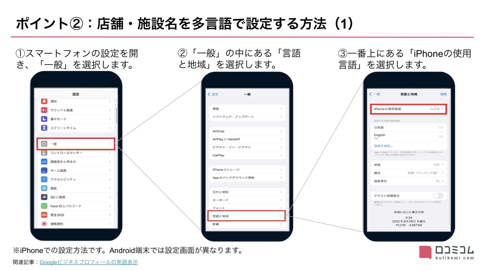 店舗・施設名を多言語で設定する方法