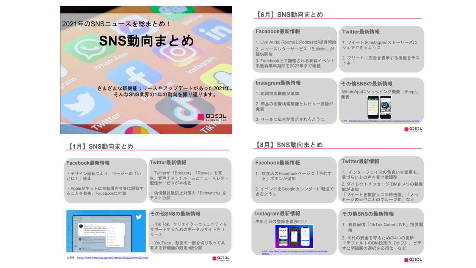 2021年のSNS動向まとめ：：レポートより一部抜粋