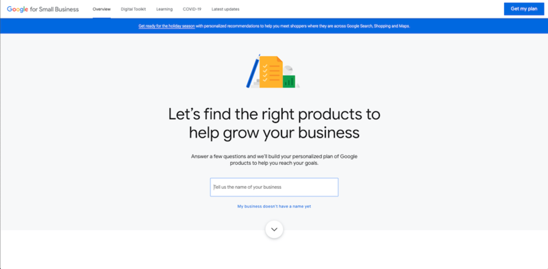 2019年6月リリースされた中小企業向け「Google for Small Business」はそれぞれの業種に一番マッチするGoogle製品を提案する