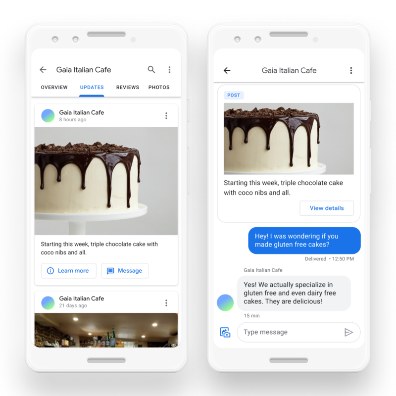 ▲投稿にメッセージ送信ボタンが追加:Search Engine Roundtableより 投稿にメッセージ送信ボタンが追加され、直接メッセージを送信できるように