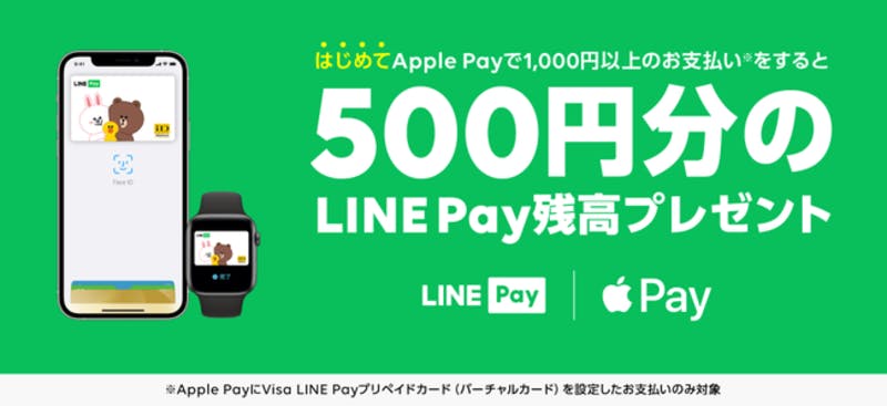 ▲「Apple Pay対応キャンペーン」・キャンペーン画像：LINE株式会社