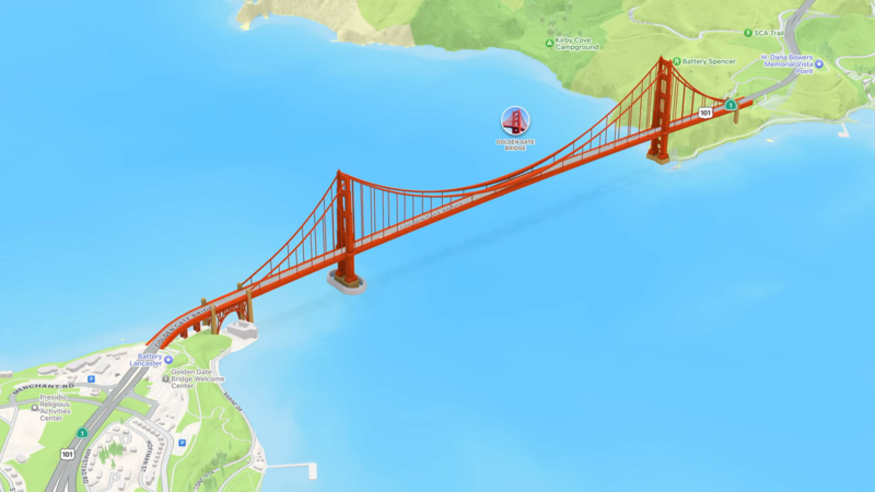 ▲ランドマークの3Dモデル:Appleより ランドマークの3Dモデル