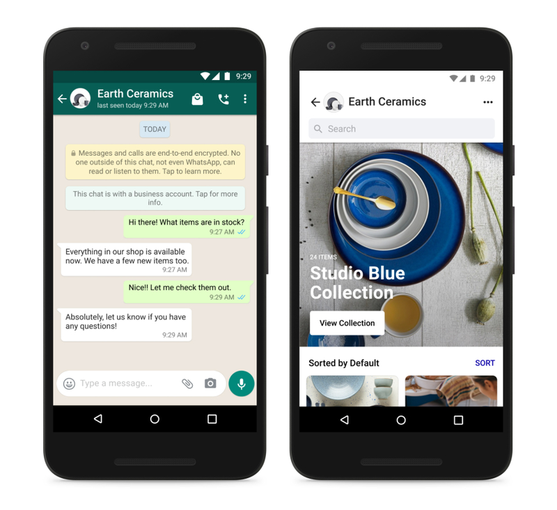 ▲WhatsApp Shops:Facebook Newsroomより WhatsApp Shops