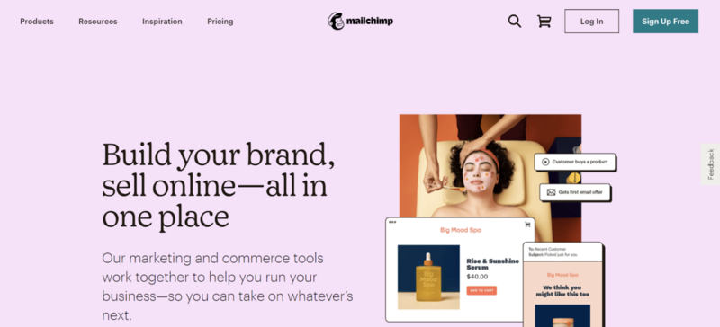 ▲MailChimp:公式サイト MailChimp公式サイト