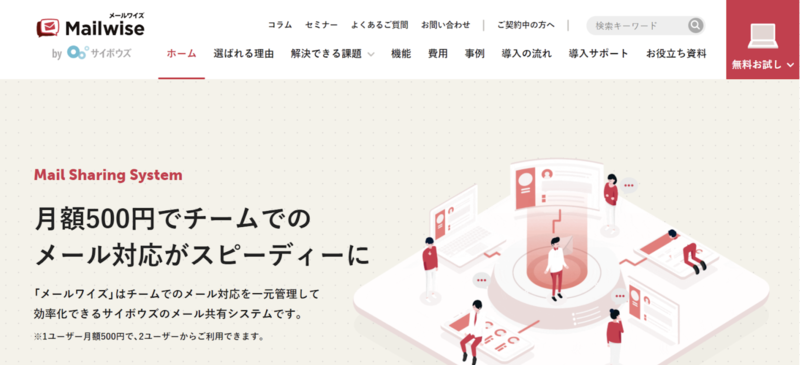 ▲メールワイズ(Mailwise):公式サイト メールワイズ(Mailwise)公式サイト