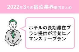 県民割の対象範囲拡大／観光庁「観光DX推進」最大1億円支援【宿泊業界動向まとめ 2022年3月】