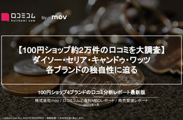 100円ショップ業界の口コミ傾向を分析！ダイソー・セリア・キャンドゥ・ワッツ