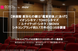 【イオンシネマ / TOHOシネマズ / ユナイテッド・シネマ / MOVIX】映画館（シネコン）の口コミ3.7万件を分析！