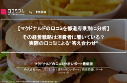 【マクドナルドの口コミ 都道府県別分析】その経営戦略は消費者に響いている？ 実際の口コミによる"答え合わせ"