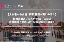 結婚式場の『口コミ』を会場規模 / 挙式スタイル別に分析！ 顧客満足度が高かったのはどのタイプ？【独自AI解析】