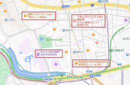 Yahoo!マップの地図上に「お知らせ」が表示されるように
