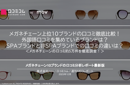 めがねチェーン上位10ブランドの口コミ比較！口コミ数1位は「JINS」、★評価1位は？