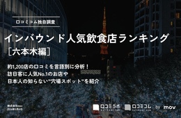 六本木でインバウンドに人気の飲食店ランキングTOP30！寿司をおさえ1位は？