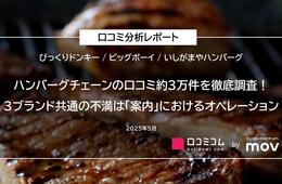 ハンバーグチェーンの口コミ約3万件を徹底分析！ 3ブランドに共通する課題は「案内時の対応」？